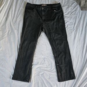 Emo cyber grunge light grey black wash y2k Baggy jeans